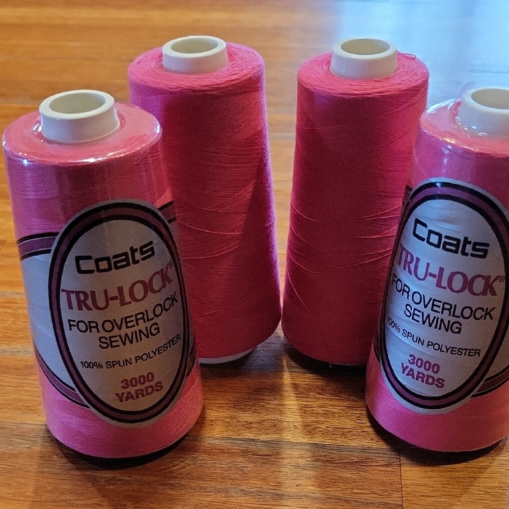 Coats Tru-Lock Pink Sewing Thread